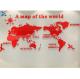 1.8mm 20mm Custom Cut Acrylic Sheet World Map Wall Sticker For Office