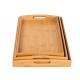 large bamboo wood serving trays set with handle