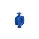 Blue RAL5010 Double Eccentric Butterfly Valve Wore Gear Operated