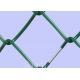PVC Coated Chain Link Fence Fabric Screen With Round Post / Firm Structure