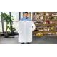 S&J OEM Wholesale Nonwoven White Medical PP Cheap Disposable Surgery Lab Coats with Pockets