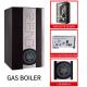 Black Gas Fired Condensing Boiler Wall Mounted Hot Water Boiler Copper Heat Exchanger