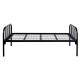 Square Tube 250 Pounds Single Metal Black Bed Frame with sturdy Raised Rectangular