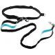 Retractable Rope Reflective Dog Harness Waist Belt Dual Handle Elastic Bungees Hands Free Dog Leash