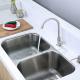 304 Stainless Steel Hot And Cold Basin Mixer Nickel Brushed For Kitchen