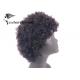 Dark Brown Full Lace Human Hair Wigs With Baby Hair , Short Afro Curly Full Lace Wig