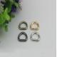 China cheap factory 17mm light gold metal wire iron D Ring for bags strap