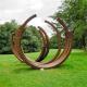 Customized Modern Metal Ring Statue Corten Steel Abstract Outdoor Sculpture