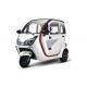 White Grey Enclosed Electric Tricycle Slow Speed 1000W WithLithium Battery
