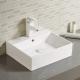 Integral Molded Counter Top Bathroom Sink 500 X 350mm Square Vessel Sink