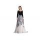 Embroidery Long Sleeve Muslim Evening Dress Sequin Ball Gowns 100% Polyester