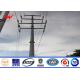 Transmission Line Hot Rolled Coil Steel Power Pole 33kv 10m Electric Utility Poles