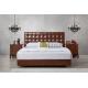 Leather / Fabric Upholstered Headboard Bed for Apartment Bedroom interior