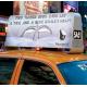 Waterproof Car LED Sign Display , Outdoor Full Color Taxi Roof Screen Double Side