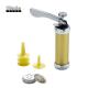 6 Nozzles Cookie Press Gun Kit 12 Flower Mold Pastry Tips Aluminum ABS
