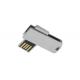 Silver Color Swivel Memory Stick , Polished Metal 32gb Usb 2.0 Flash Drive