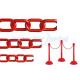 ISO Approved Decorative Lightweight Red Plastic Safety Chain For Street