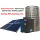 Non Pressurized Solar Heat Pump Water Heater , Solar Thermal Water Heater 4.0 Cop