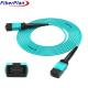 Mtp Mpo Fiber Jumper Cables PVC LSZH OM3 MPO MTP Fiber Optic Loopback With Low Insertion Loss Om3 Fiber Cable