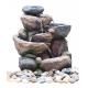 Professional 3 Tier Outside Rock Water Fountains For Garden Ornaments