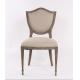 Classic vintage linen fabric dining chair special nice back event chair upholstery chair with nails