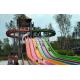 Fiber Glass Rainbow Water Slides for Racing Aqua Playground Equipment