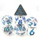 Handmade Gold Plated Custom Dice Environmental Metal Dice Polyhedral Pale Green Silver
