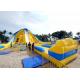 Amazing Inflatable Giant Slide Commercial Grade Yellow White Color 54*23*12.5m