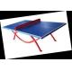 Blue Outdoor Table Tennis Table With 4 Inches Wheel Plastic  Net Weight 1.5 Lbs