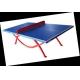 Blue Outdoor Table Tennis Table With 4 Inches Wheel Plastic  Net Weight 1.5 Lbs