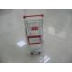 Mini shopping cart trolley with company sticker with plastic advertising board