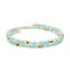 Summer Mint Handmade Beads Bracelets , OEM Crystal Wrap Bracelets
