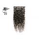 Kinky Curly Long Real Clip In Human Hair Extensions Black Color Natural Looking