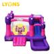 Jump And Slide Pink Bounce House PVC Plato Tarpaulin Scratch - Proof  4*4*4m
