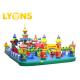 0.55mm PVC Tarpaulin Inflatable Fun City Jumping Castle For Kids CE  UL