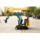 Telescopic Track Frame Rubber Track Mini Excavator 1700kg Yellow Color Small Digger