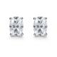 18k Gold Moissanite Diamond Oval Earrings Studs For Gift