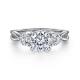Round Gemstone Shape Lab Diamond Engagement Rings IGI Certificated