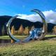 5.3m High Mirror Polished Stainless Steel Public Mammoth Sculpture