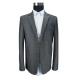 Deep Grey Mens Casual Blazer Jacket Worsted Business Button Fly Pant Closure Type