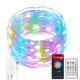 Tuya Smart WiFi LED Fairy String Light Dreamcolor 10m 100LED RGB RGBIC USB Strip Light Work Alexa Music Sync APP 40key Remote