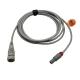 IBP Male 5 Pin Invasive Blood Pressure Cable To Argon Transducer