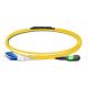 2m (7ft) MPO Female to 4 LC UPC Duplex OS2 9/125 Single Mode Fiber Breakout Cable 8 Fibers
