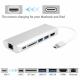 USB C Hub,6-in-1 Type C Adapter,with 1Gbps Ethernet Port, 4K  Output, Type C PD Charging Port for Macbook pro