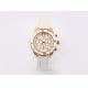 White Luxury Multi Function Watch , Ladies Wrist Watches 5ATM