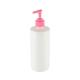 500ML Pink Lotion Pump Bottle Flat Shouldered 250ml Plastic PET Shampoo Pump Bottle