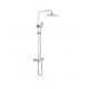 Exposed Shower Faucet Feature Without Slide Bar Modern Brass Rainfall Bathtub Tap Set