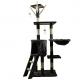 Black Grey Cat Climbing Furniture Wall Mounted Climber For Small Spaces 48x34x138cm
