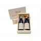 Finished Personalised Wooden Wine Box , 2 Bottles Wooden Wine Boxes With Sliding Lids