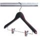 Aubergine Wooden Non Slip Skirt Hangers For Hotel Guestroom Laundry